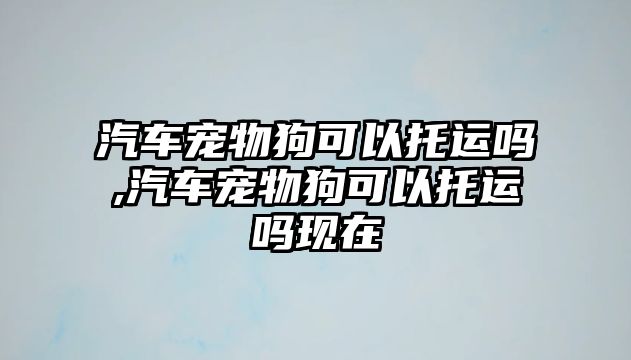 汽車寵物狗可以托運(yùn)嗎,汽車寵物狗可以托運(yùn)嗎現(xiàn)在