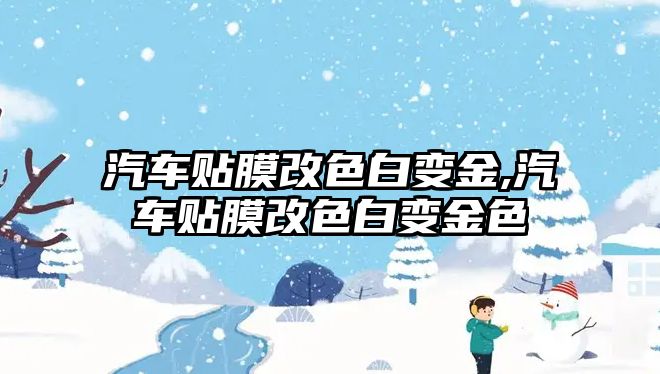 汽車貼膜改色白變金,汽車貼膜改色白變金色