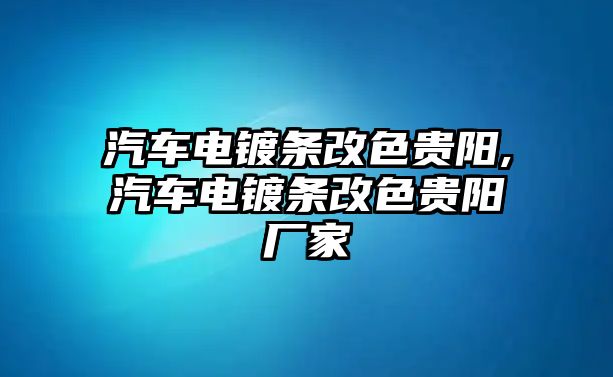 汽車電鍍條改色貴陽,汽車電鍍條改色貴陽廠家