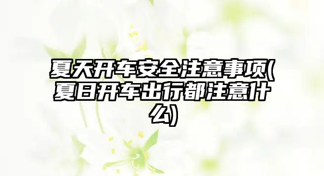 夏天開車安全注意事項(夏日開車出行都注意什么)