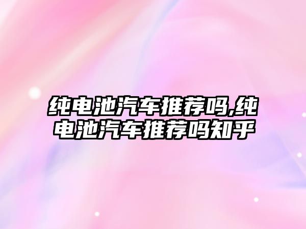 純電池汽車推薦嗎,純電池汽車推薦嗎知乎