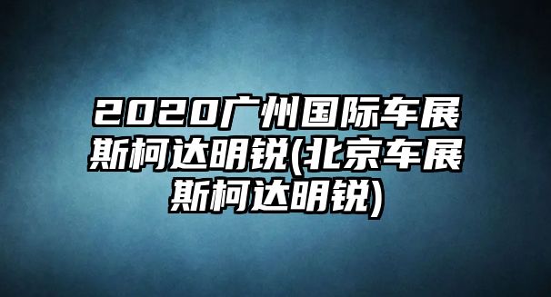 2020廣州國(guó)際車(chē)展斯柯達(dá)明銳(北京車(chē)展斯柯達(dá)明銳)