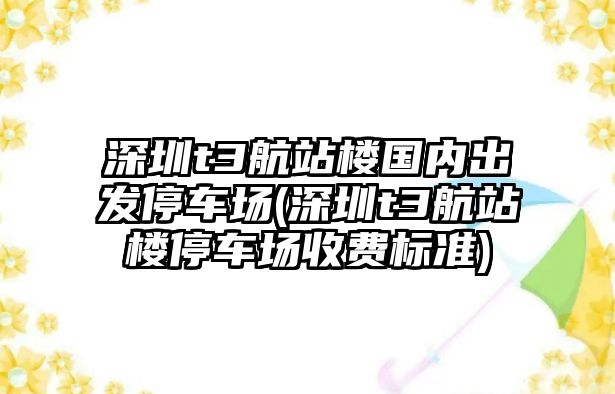 深圳t3航站樓國內出發(fā)停車場(深圳t3航站樓停車場收費標準)