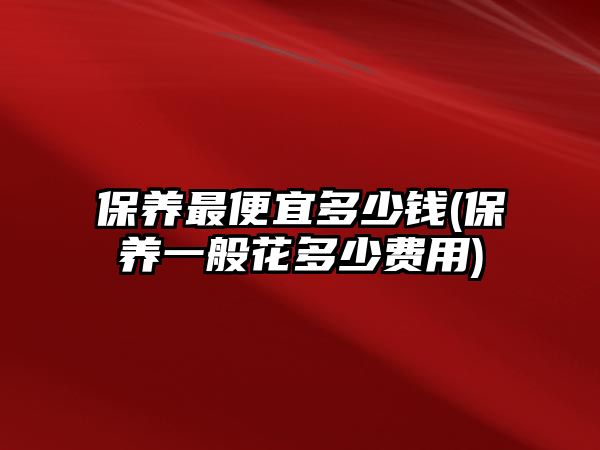 保養(yǎng)最便宜多少錢(保養(yǎng)一般花多少費用)