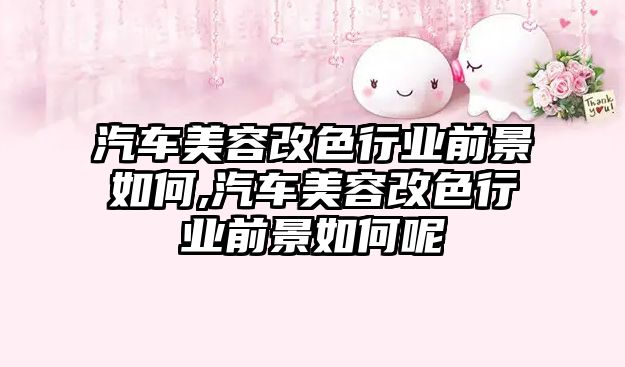 汽車美容改色行業(yè)前景如何,汽車美容改色行業(yè)前景如何呢