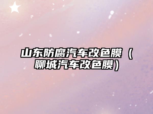 山東防腐汽車改色膜（聊城汽車改色膜）