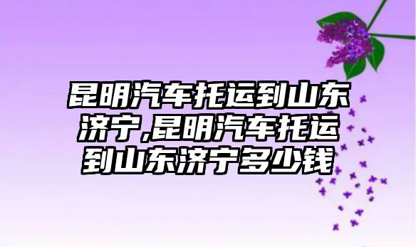 昆明汽車托運(yùn)到山東濟(jì)寧,昆明汽車托運(yùn)到山東濟(jì)寧多少錢(qián)