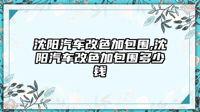 沈陽(yáng)汽車改色加包圍,沈陽(yáng)汽車改色加包圍多少錢