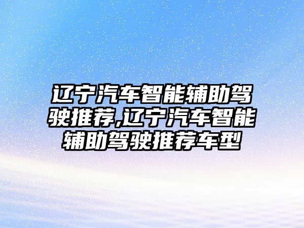 遼寧汽車(chē)智能輔助駕駛推薦,遼寧汽車(chē)智能輔助駕駛推薦車(chē)型