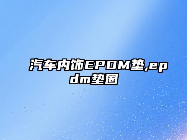 汽車內(nèi)飾EPDM墊,epdm墊圈