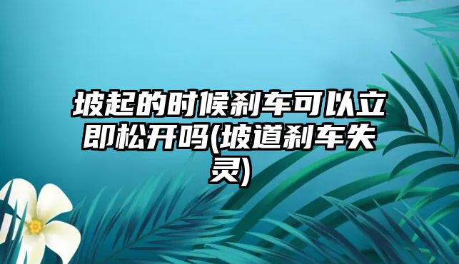 坡起的時(shí)候剎車可以立即松開嗎(坡道剎車失靈)