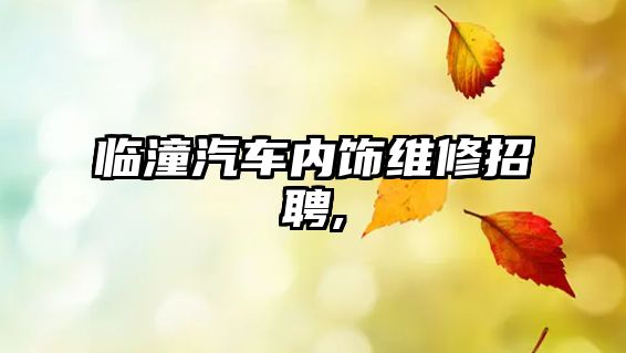 臨潼汽車內(nèi)飾維修招聘,