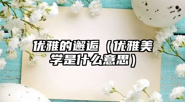 優(yōu)雅的邂逅（優(yōu)雅美學(xué)是什么意思）