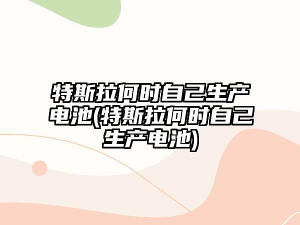 特斯拉何時(shí)自己生產(chǎn)電池(特斯拉何時(shí)自己生產(chǎn)電池)