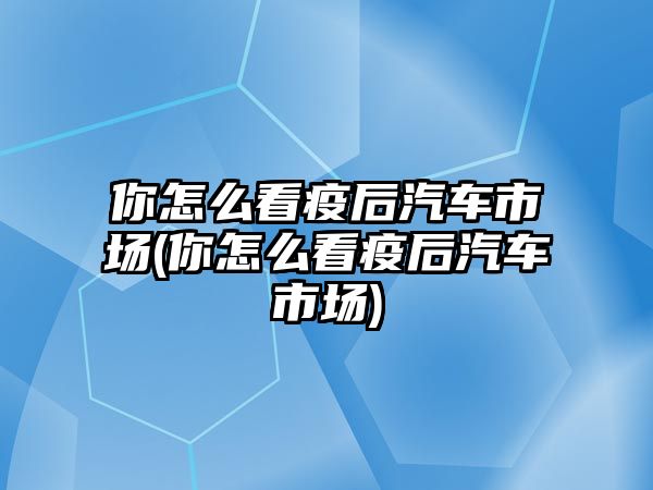 你怎么看疫后汽車市場(你怎么看疫后汽車市場)