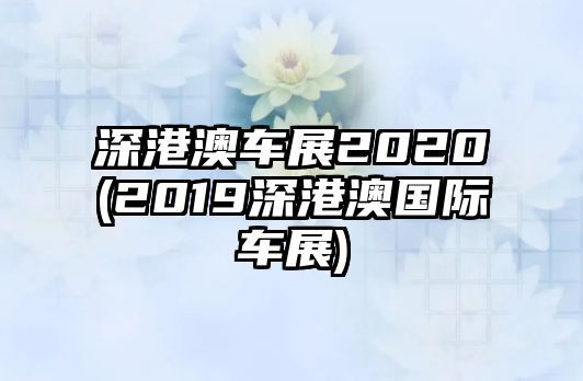 深港澳車展2020(2019深港澳國際車展)