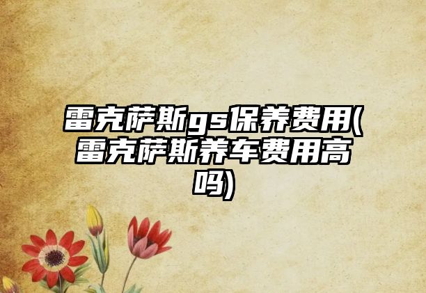 雷克薩斯gs保養(yǎng)費(fèi)用(雷克薩斯養(yǎng)車費(fèi)用高嗎)