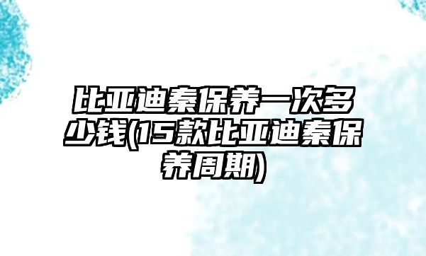 比亞迪秦保養(yǎng)一次多少錢(15款比亞迪秦保養(yǎng)周期)