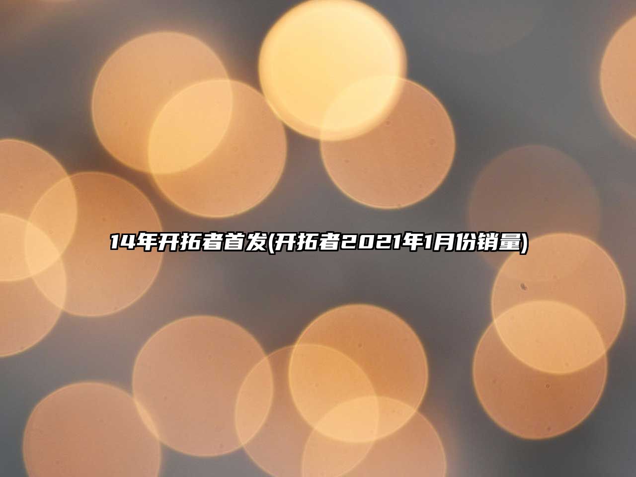 14年開拓者首發(fā)(開拓者2021年1月份銷量)