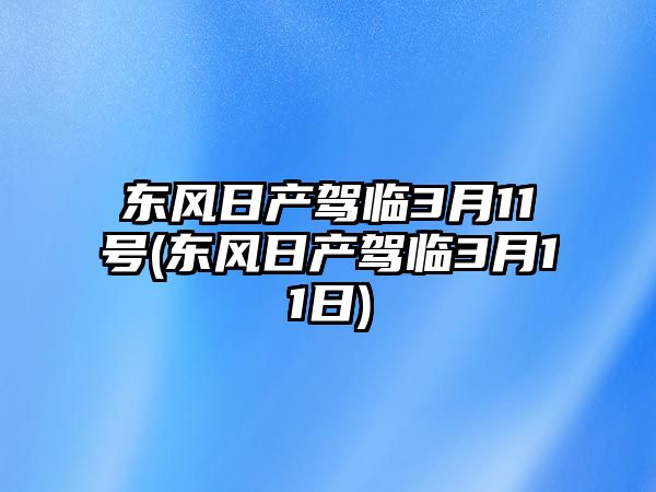 東風日產(chǎn)駕臨3月11號(東風日產(chǎn)駕臨3月11日)