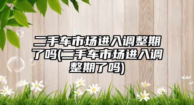 二手車市場進入調整期了嗎(二手車市場進入調整期了嗎)