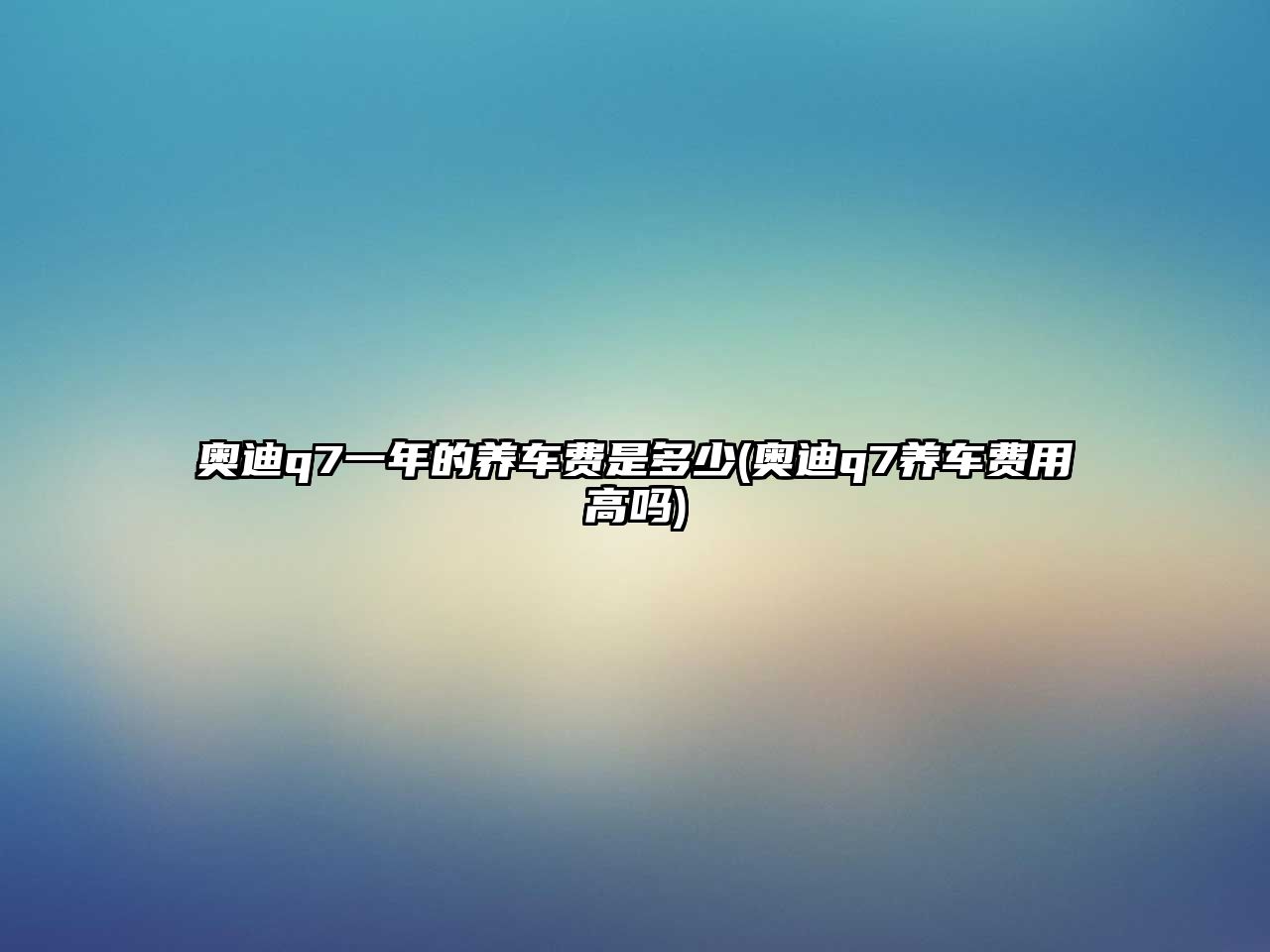 奧迪q7一年的養(yǎng)車費是多少(奧迪q7養(yǎng)車費用高嗎)