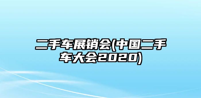 二手車展銷會(huì)(中國二手車大會(huì)2020)