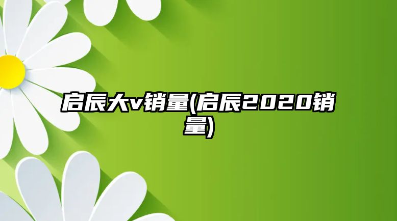 啟辰大v銷(xiāo)量(啟辰2020銷(xiāo)量)