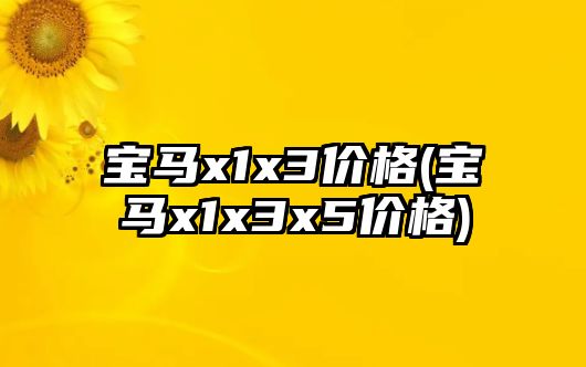 寶馬x1x3價(jià)格(寶馬x1x3x5價(jià)格)