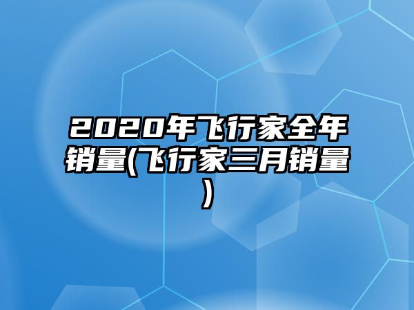 2020年飛行家全年銷量(飛行家三月銷量)