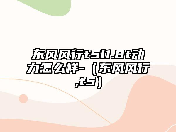 東風(fēng)風(fēng)行t5l1.8t動(dòng)力怎么樣-（東風(fēng)風(fēng)行,t5）