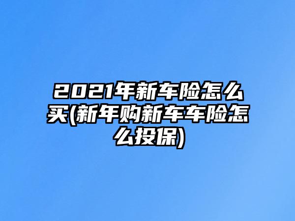 2021年新車險(xiǎn)怎么買(新年購新車車險(xiǎn)怎么投保)