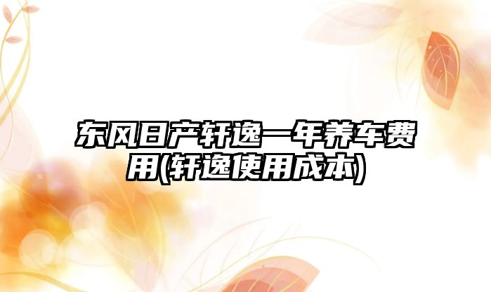 東風(fēng)日產(chǎn)軒逸一年養(yǎng)車費(fèi)用(軒逸使用成本)