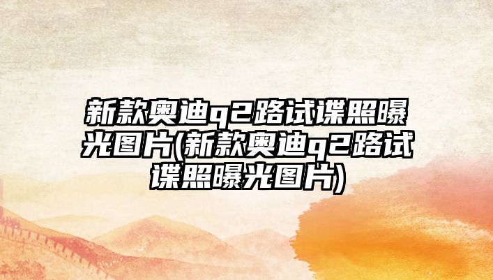 新款?yuàn)W迪q2路試諜照曝光圖片(新款?yuàn)W迪q2路試諜照曝光圖片)