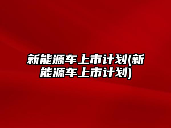 新能源車上市計(jì)劃(新能源車上市計(jì)劃)