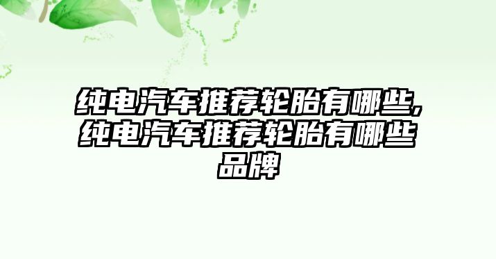 純電汽車(chē)推薦輪胎有哪些,純電汽車(chē)推薦輪胎有哪些品牌