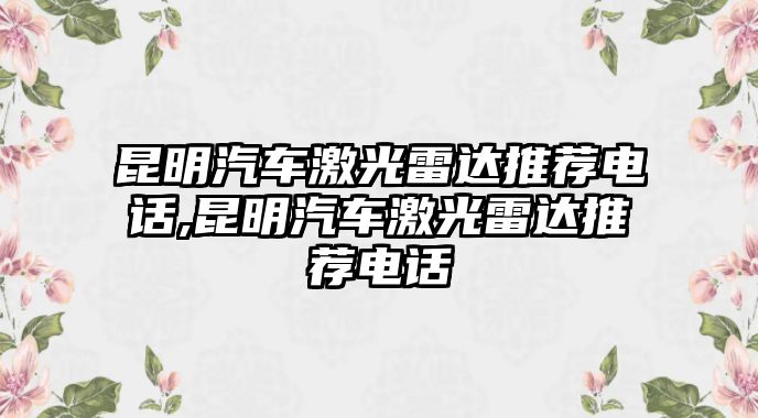 昆明汽車激光雷達(dá)推薦電話,昆明汽車激光雷達(dá)推薦電話