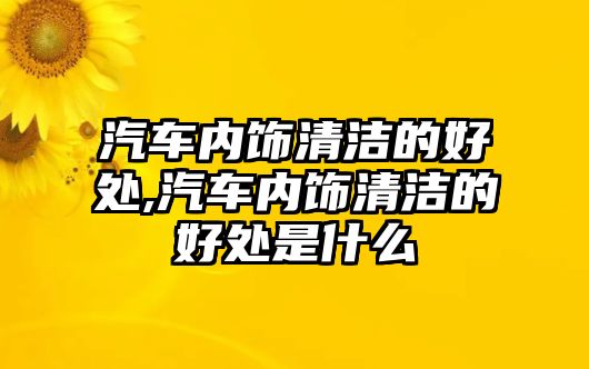 汽車(chē)內(nèi)飾清潔的好處,汽車(chē)內(nèi)飾清潔的好處是什么