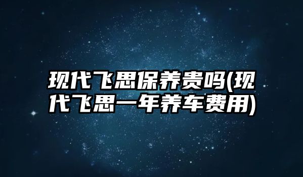 現(xiàn)代飛思保養(yǎng)貴嗎(現(xiàn)代飛思一年養(yǎng)車費用)