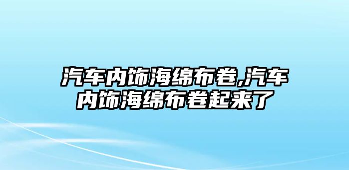 汽車內(nèi)飾海綿布卷,汽車內(nèi)飾海綿布卷起來了