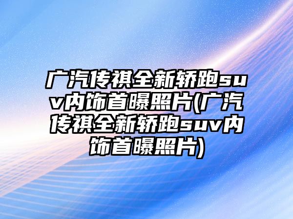 廣汽傳祺全新轎跑suv內(nèi)飾首曝照片(廣汽傳祺全新轎跑suv內(nèi)飾首曝照片)