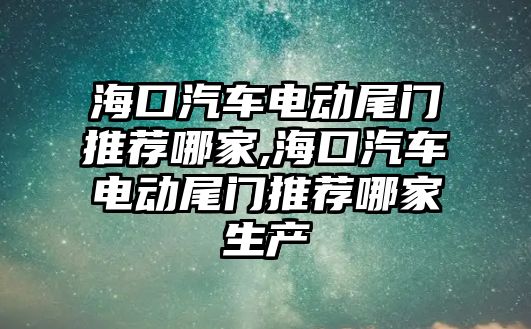 ?？谄囯妱游查T推薦哪家,海口汽車電動尾門推薦哪家生產(chǎn)