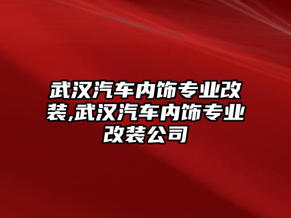 武漢汽車內(nèi)飾專業(yè)改裝,武漢汽車內(nèi)飾專業(yè)改裝公司