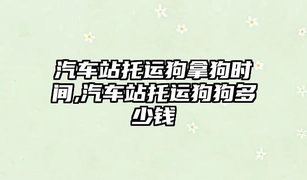 汽車站托運狗拿狗時間,汽車站托運狗狗多少錢