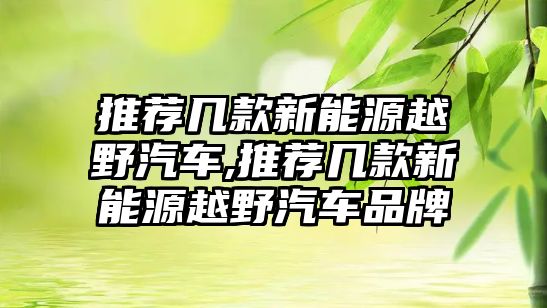 推薦幾款新能源越野汽車,推薦幾款新能源越野汽車品牌