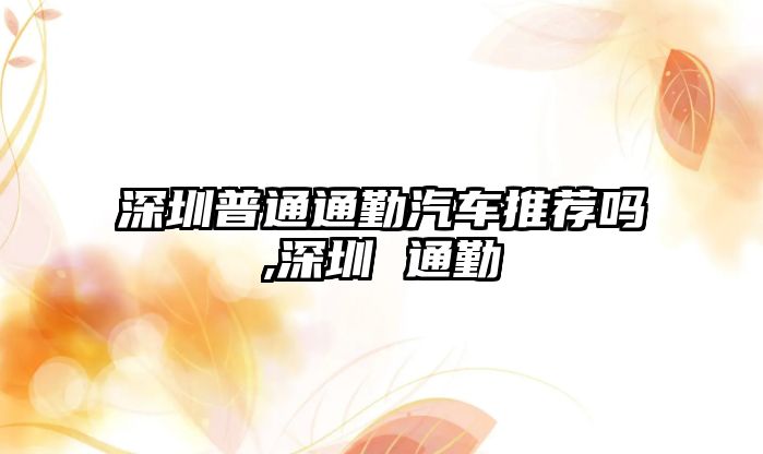 深圳普通通勤汽車推薦嗎,深圳 通勤