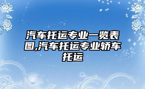 汽車托運(yùn)專業(yè)一覽表圖,汽車托運(yùn)專業(yè)轎車托運(yùn)