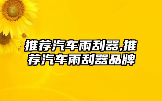 推薦汽車雨刮器,推薦汽車雨刮器品牌