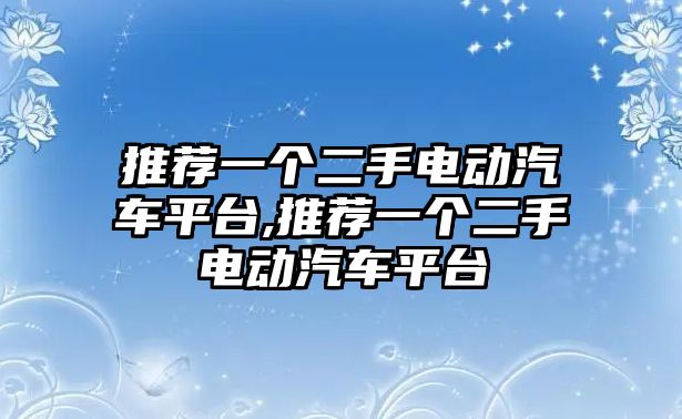 推薦一個(gè)二手電動(dòng)汽車平臺(tái),推薦一個(gè)二手電動(dòng)汽車平臺(tái)